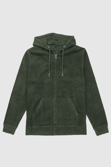 Picture of Men’s Full Zip Hoodie - 105M - Forest green