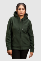 Obrazek Women’s Full Zip Hoodie - 105W - Forest green