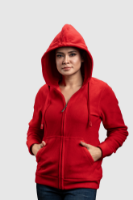 Picture of Women’s Full Zip Hoodie - 105W - Red