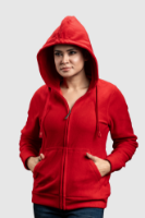 Picture of Women’s Full Zip Hoodie - 105W - Red