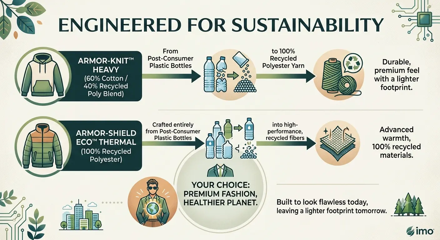 Sustainable garments crafted from recycled materials